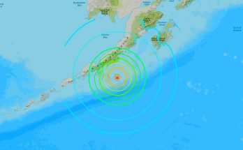 An earthquake of magnitude 7.8 strikes off Alaska