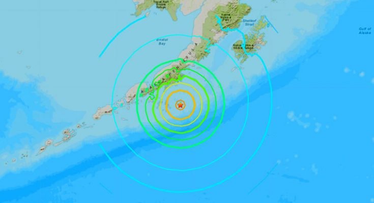 An earthquake of magnitude 7.8 strikes off Alaska