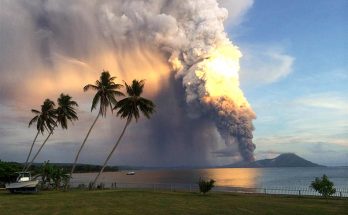 A volcanic explosion started in Papua New Guinea, Flights Diverted