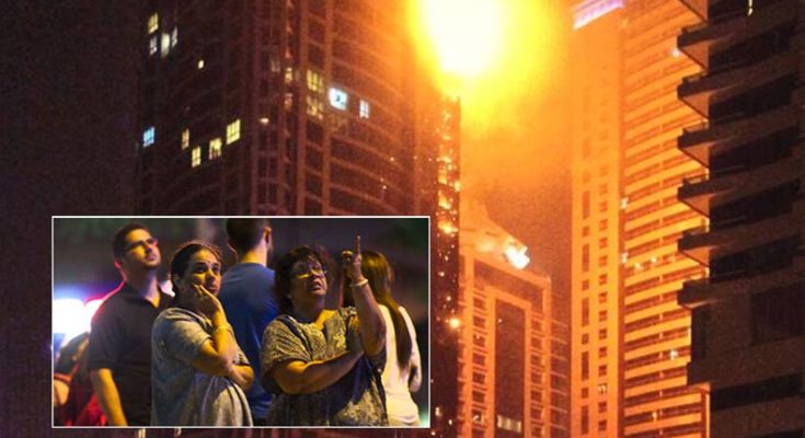 World’s one of the tallest apartment buildings in Dubai engulfed in fire