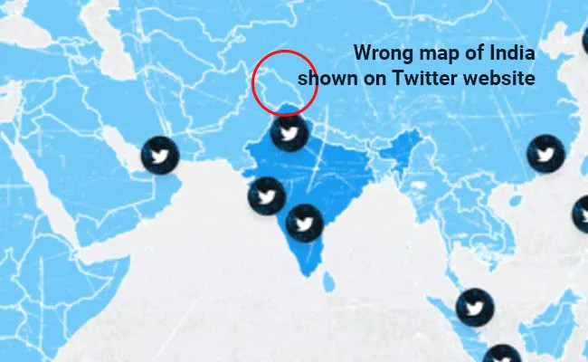 Twitter excluded Jammu & Kashmir and Ladakh from the map of India