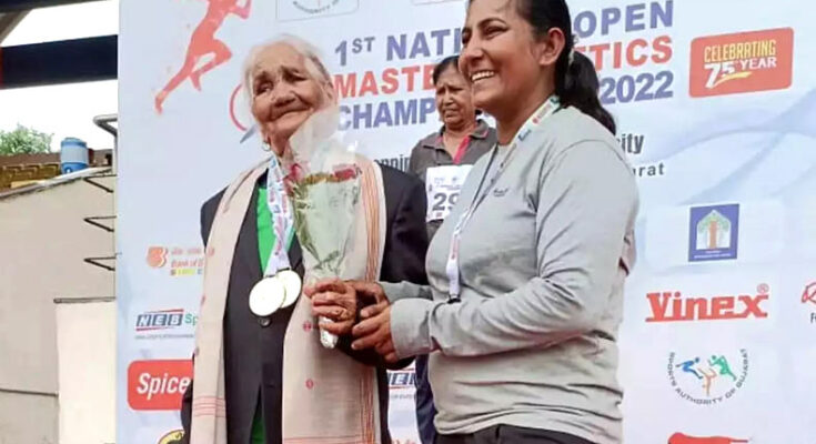105-year-old Rambai of India completed 100 meters in 45.40 seconds